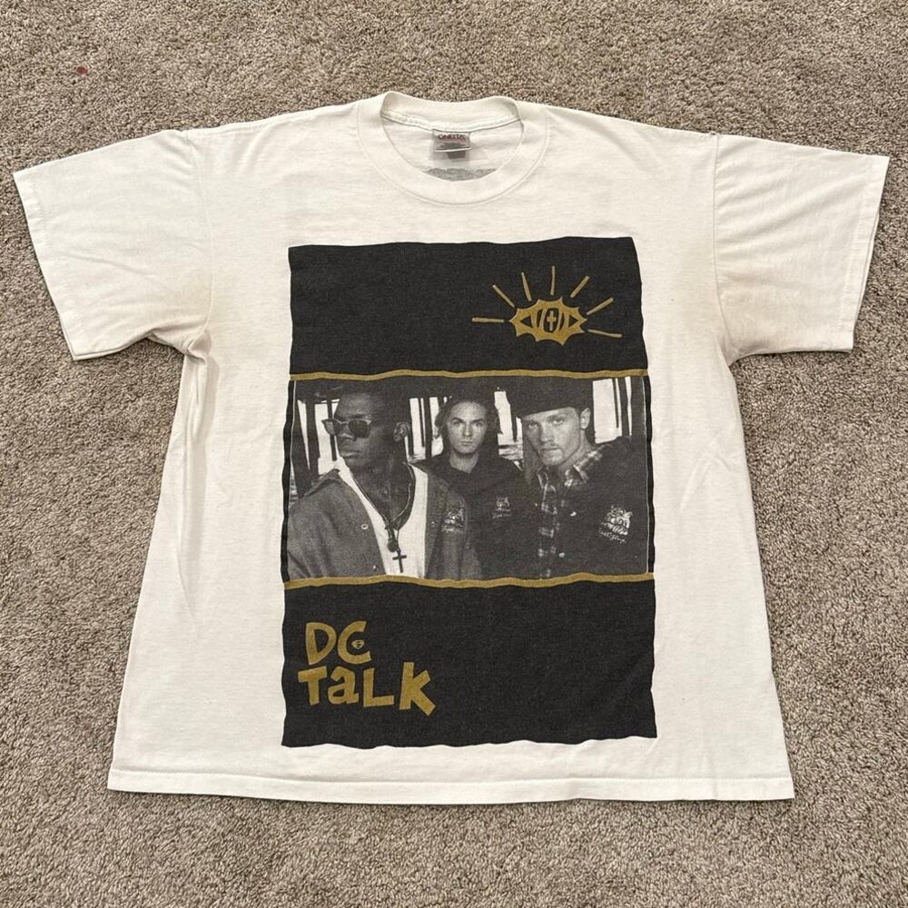 Vintage 90s DC Talk White Single Stitch Tee Men's size XL